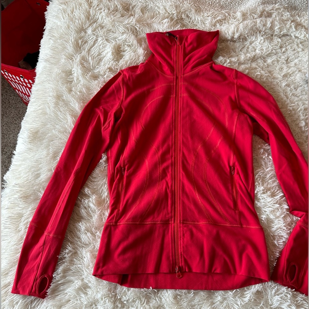 High collared lululemon red Define jacket coat 6
